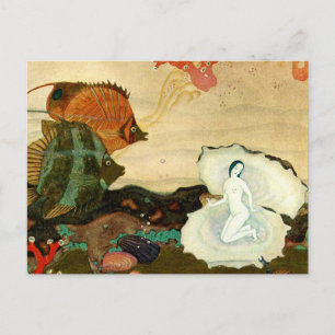 Postal “El nacimiento de la perla” de Edmund Dulac