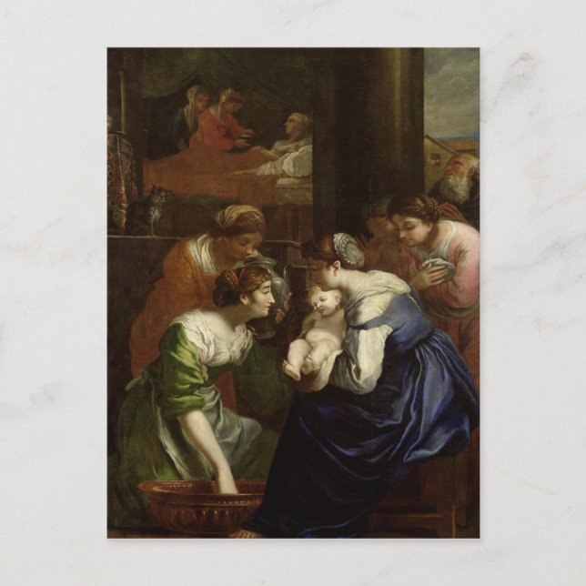 Postal El nacimiento de la Virgen, c.1620 (Anverso)