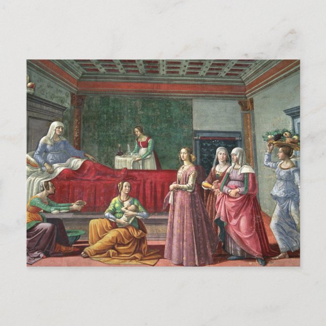 Postal El nacimiento de San Juan Bautista (fresco) (ver a (Anverso)