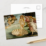 Postal El nacimiento de Venus | Botticelli<br><div class="desc">El nacimiento de Venus por el artista renacentista italiano Sandro Botticelli (1445 - 1510). La pintura original de Botticelli es una temperatura en un panel que representa a la diosa Venus saliendo del mar como una mujer completamente adulta. Utilice las herramientas de diseño para agregar texto personalizado o personalizar la...</div>