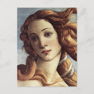 Postal El nacimiento de Venus (detalle)