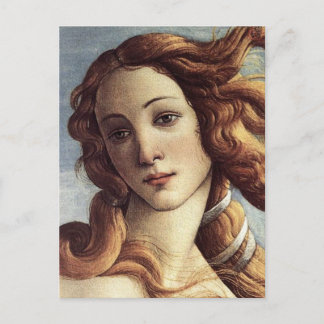 Postal El nacimiento de Venus (detalle)