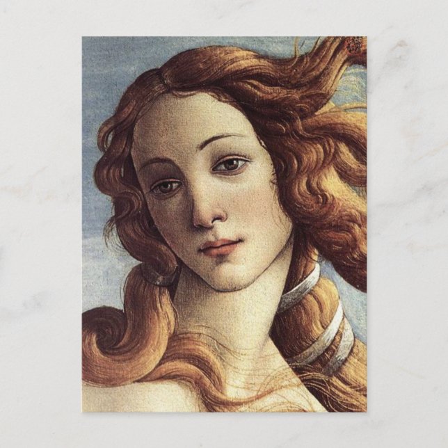 Postal El nacimiento de Venus (detalle) (Anverso)