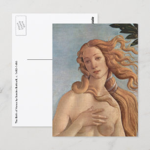Postal El nacimiento de Venus (detalle) por Sandro Bottic