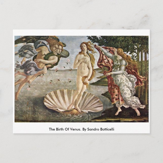 Postal El Nacimiento De Venus. Por Sandro Botticelli (Anverso)