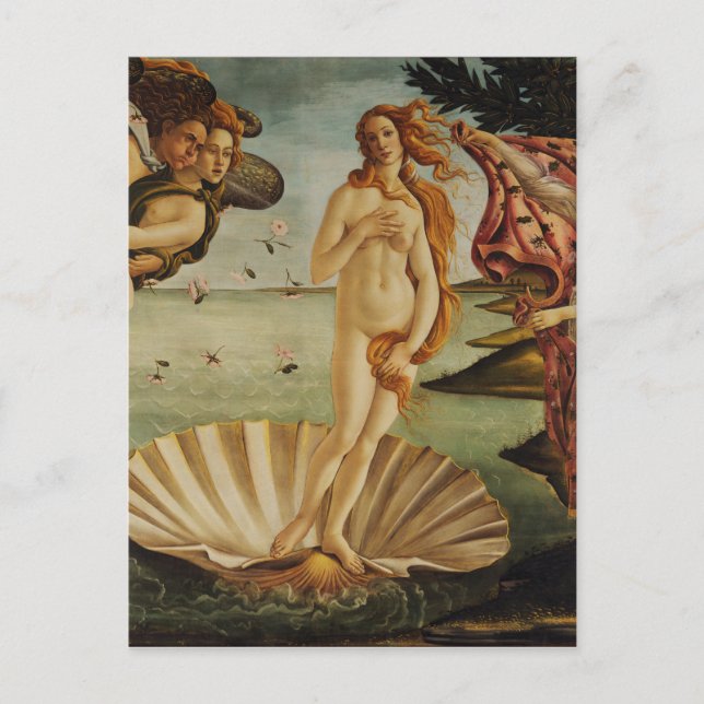 Postal El nacimiento de Venus por Sandro Botticelli (Anverso)