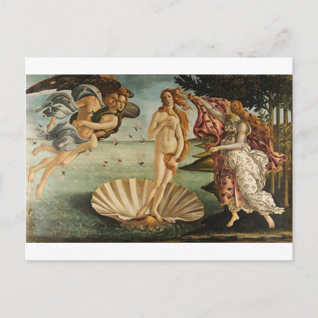 Postal El nacimiento de Venus - Sandro Botticelli (Anverso)