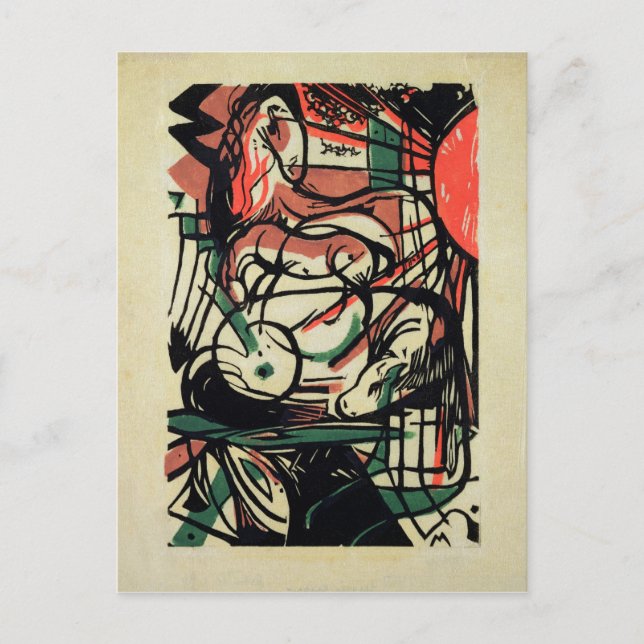 Postal El nacimiento del caballo, 1913 (Anverso)