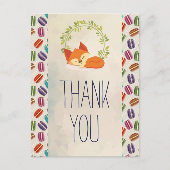 Postal El Naranja Fox con Wreath gracias (Anverso)