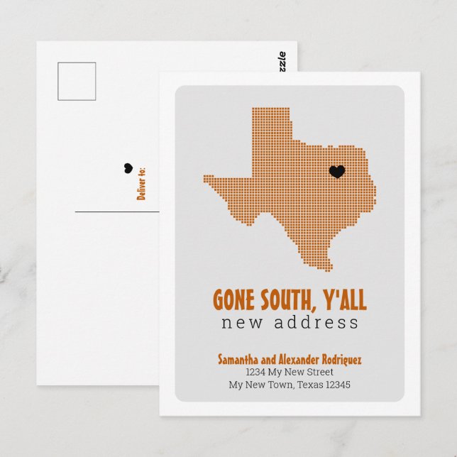 Postal El Naranja quemado se fue al sur, todos se mueven (Anverso / Reverso)