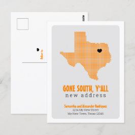 Postal El naranja se fue al sur, todos se mueven