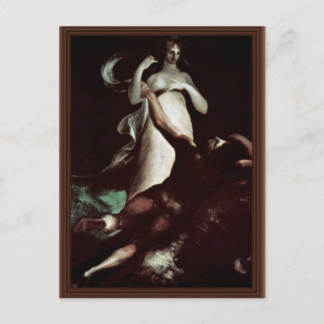 Postal El Naufragio De Odysseus Por Johann Heinrich Füssl (Anverso)