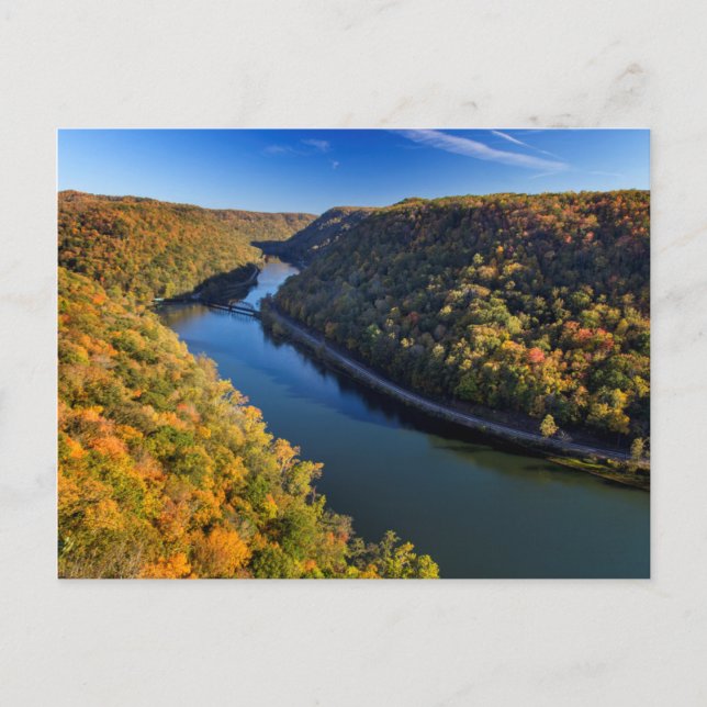 Postal El New River Gorge en Hawks Nest State Park (Anverso)