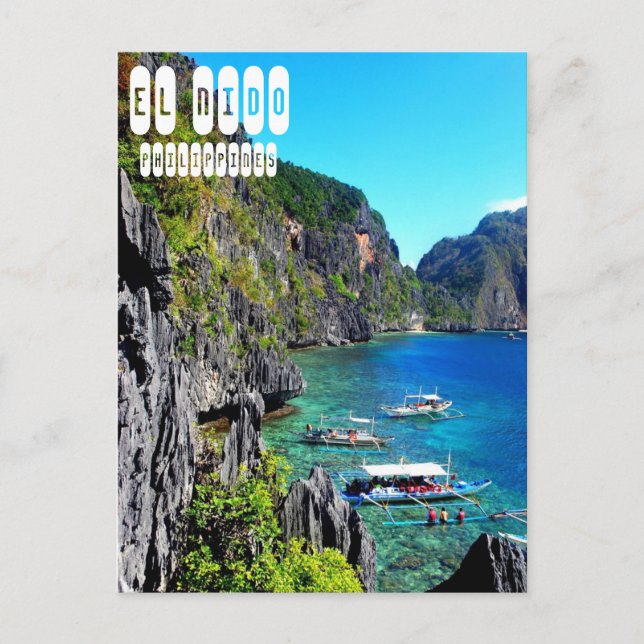 Postal El Nido en Palawan, Filipinas (Anverso)