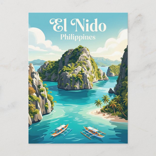 Postal El Nido Filipinas (Anverso)