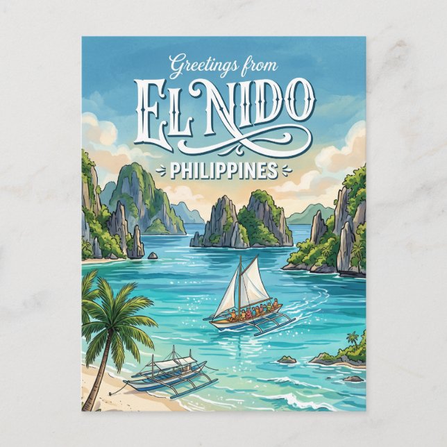 Postal El Nido Filipinas (Anverso)