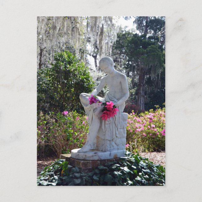 Postal El ninfa de la madera, Middleton Place, Carolina d (Anverso)