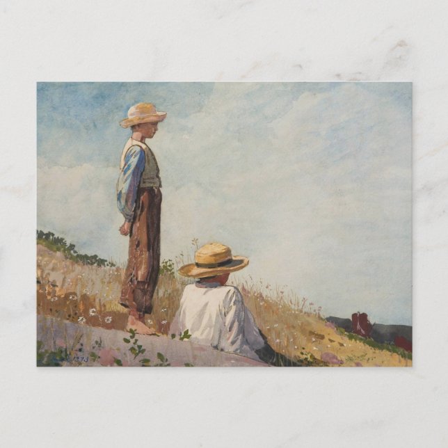 Postal El niño azul (Anverso)