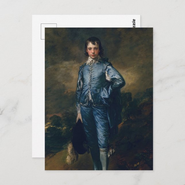 Postal El niño azul (Anverso / Reverso)