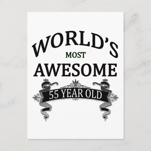 Postal El niño de 55 años más asombroso del mundo (Anverso)