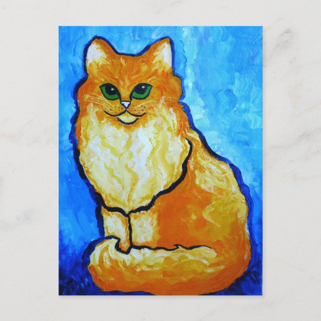 Postal El niño dorado (Anverso)