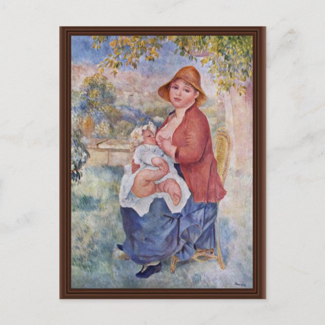 Postal El Niño En La Maternidad, (Anverso)