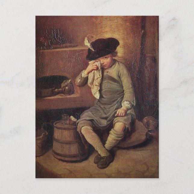 Postal El niño en prisión (Anverso)