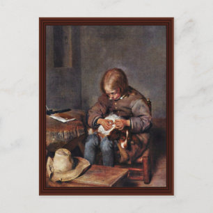 Postal El Niño Puso Su Perro Por Gerard Ter Borch