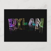El nombre Dylan en las luces 3D (Fotografía)