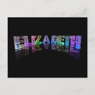 Postal El nombre Elizabeth en las luces 3D (Fotografía)