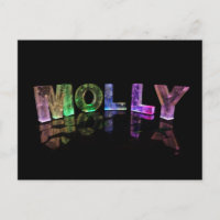 El nombre Molly en las luces 3D (Fotografía)