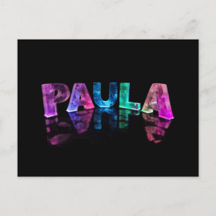 Postal El nombre Paula en luces 3D (Fotografía)
