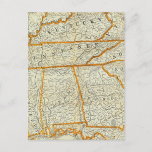 Postal El nuevo mapa topográfico de la guerra de Perrine