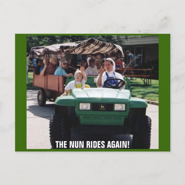 POSTAL ¡EL NUN VA DE NUEVO! (Anverso)