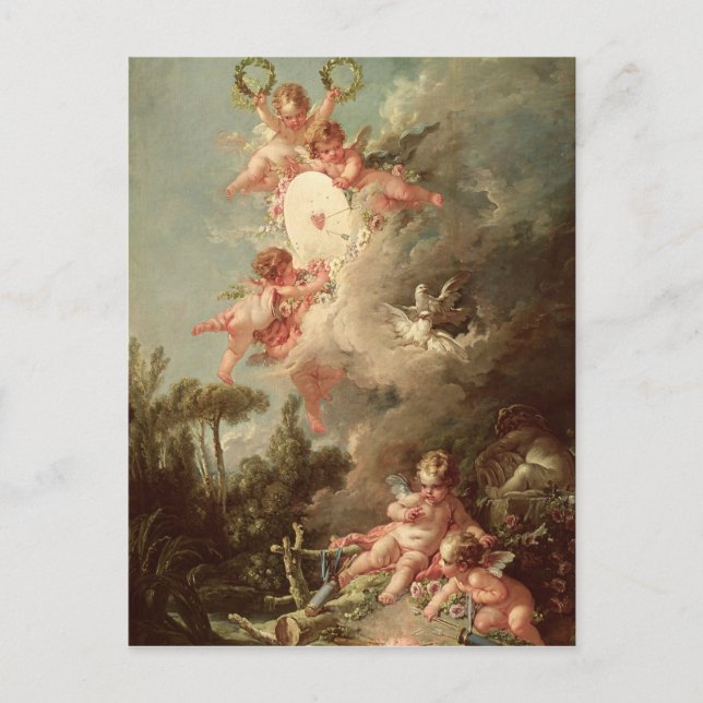 Postal El objetivo de Cupid, de 'Les Amours des Dieux' (Anverso)