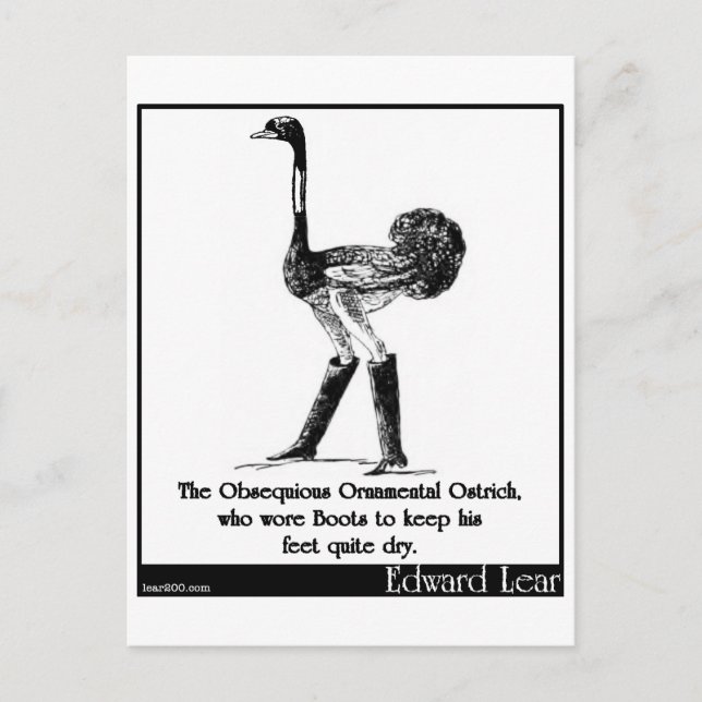 Postal El Obsequio Ostrich Ornamental (Anverso)