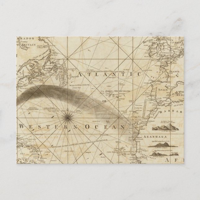 Postal El océano Atlántico (Anverso)