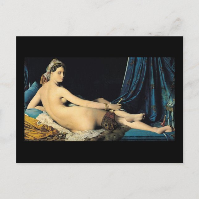 Postal El Odalisque magnífico Jean 1814 Auguste Dominique (Anverso)