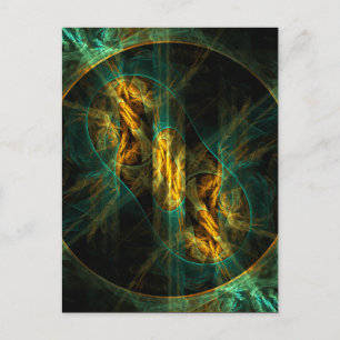Postal El ojo de la jungla Abstract Art Postcard