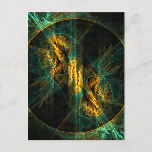Postal El ojo de la jungla Abstract Art Postcard (Anverso)