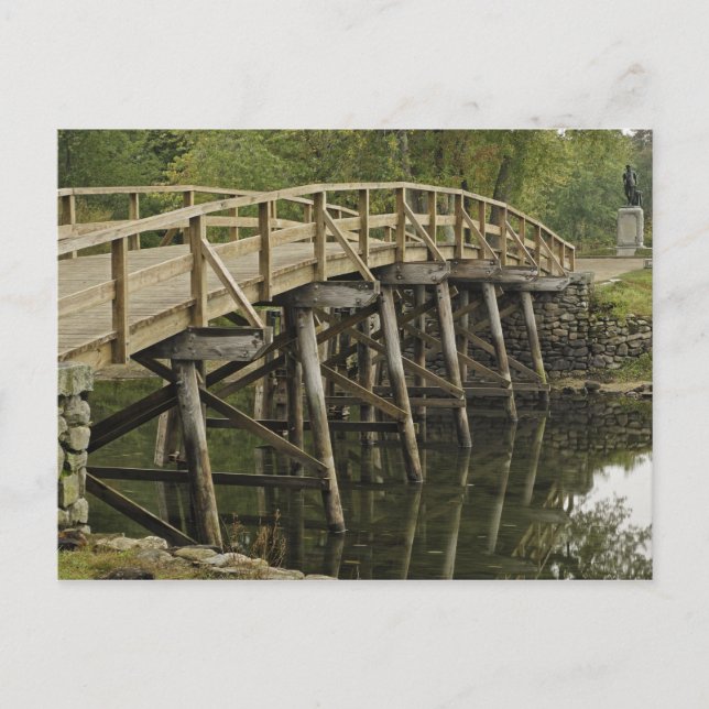 Postal El Old North Bridge, Minute Man National (Anverso)