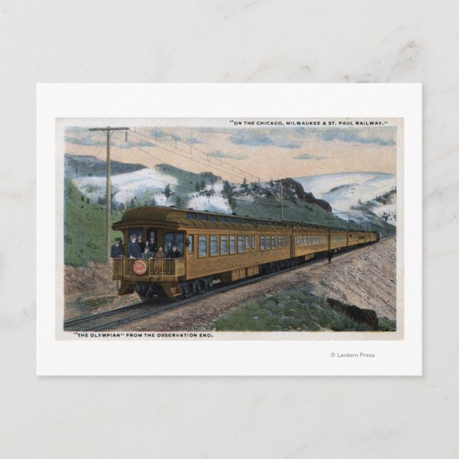 Postal El olímpico Chicago, Milwaukee y St. Paul (Anverso)