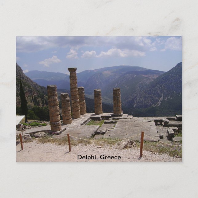 Postal El "Oráculo de Delfos" (Anverso)