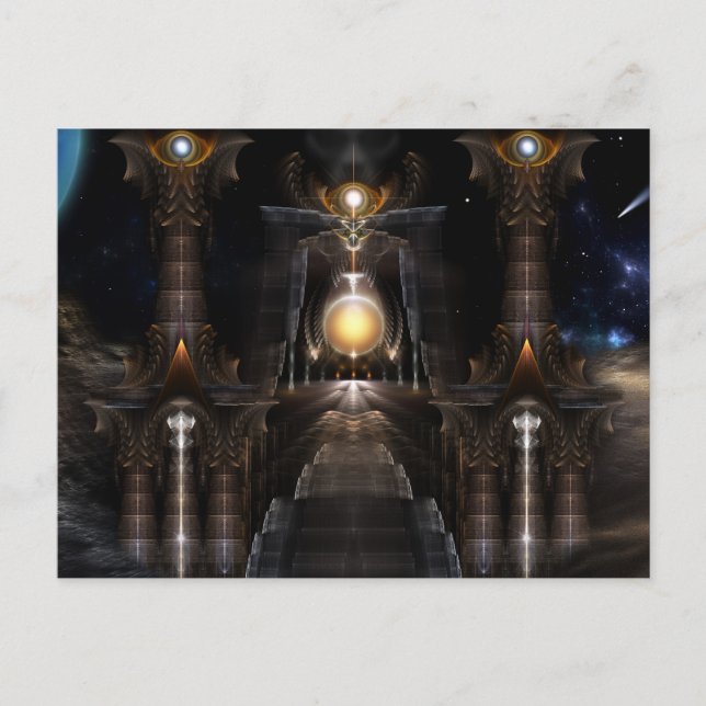 Postal El Orb Del Arte Fractal Acrellis (Anverso)