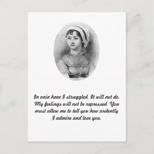 Postal El orgullo de Jane Austen