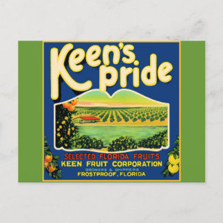 Postal El orgullo de Keen impermeabiliza la etiqueta de F