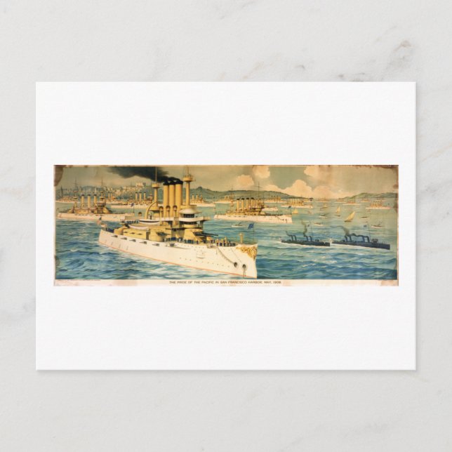 Postal El Orgullo del Pacífico en el puerto de San Franci (Anverso)