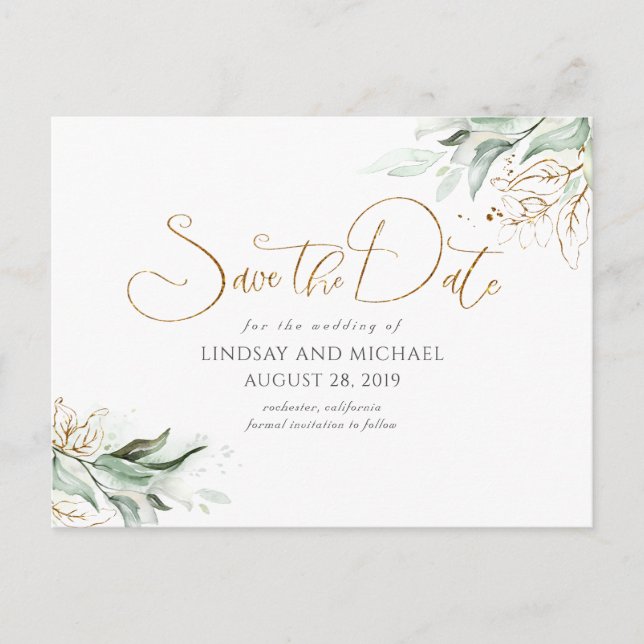 Postal El oro deja la vegetación para salvar la fecha (Anverso)