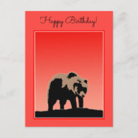 El oso pardo al atardecer - Arte de vida salvaje o