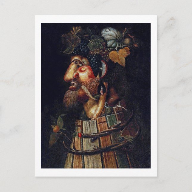 Postal El otoño, Arcimboldo (Anverso)